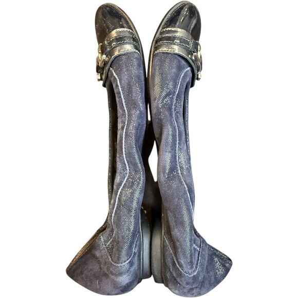AGL Attilio Giusti Leombruni Monika Suede Patent Leather Italy Round Cap Toe Bal - Picture 5 of 9